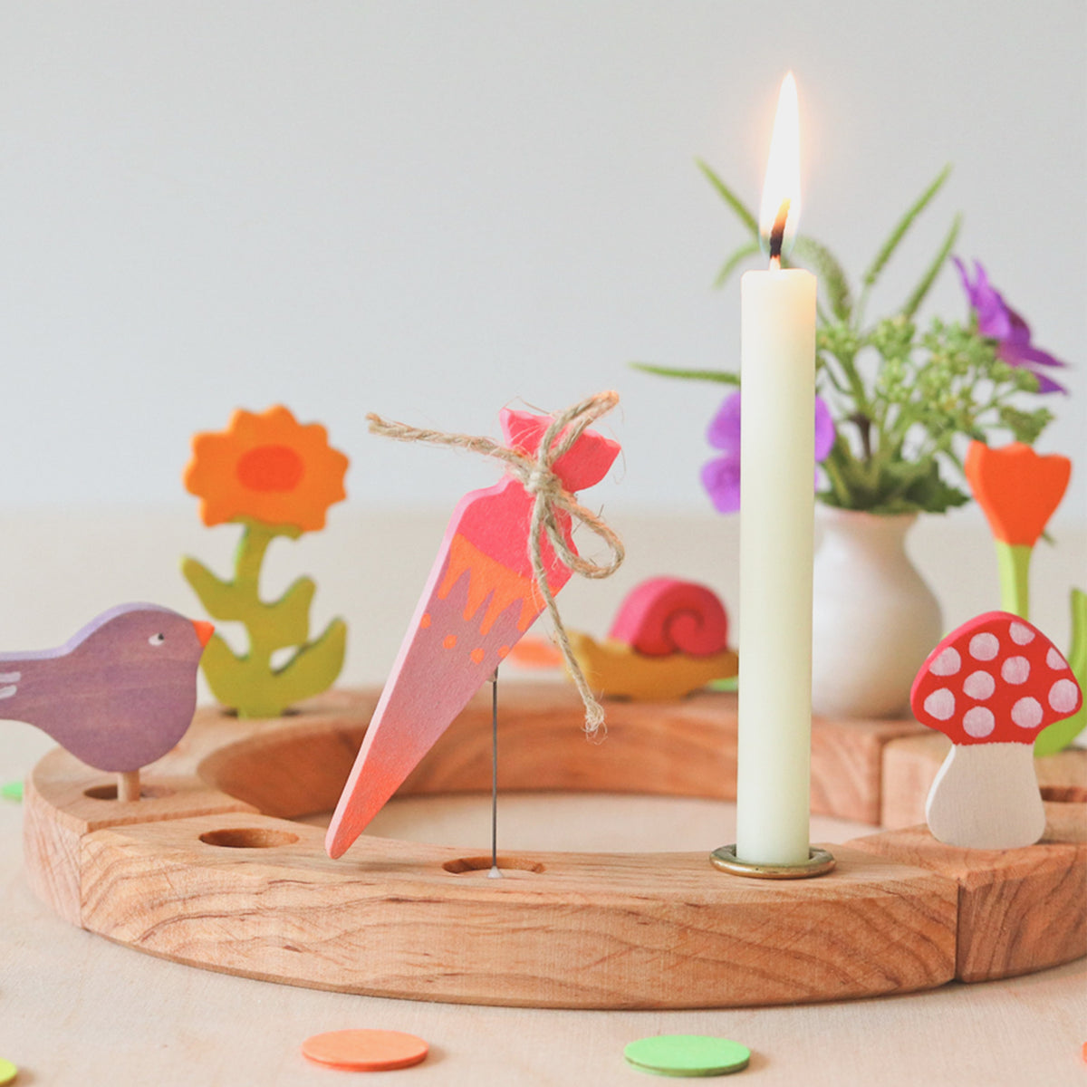 Creme Beeswax Candles (10%) VE 12 pcs.