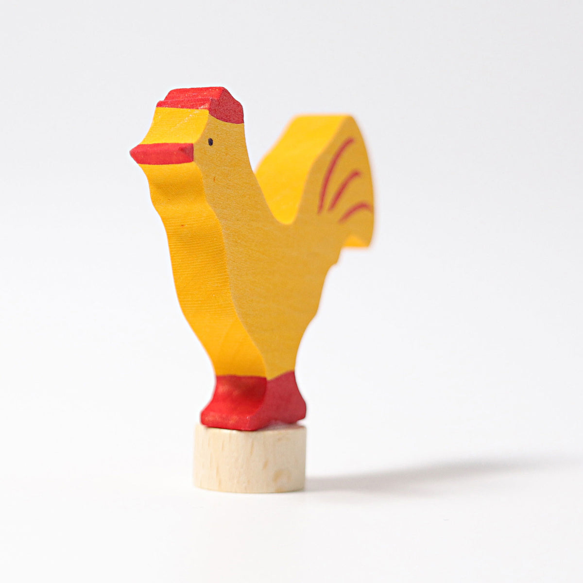 Steckfigur gelber Hahn
