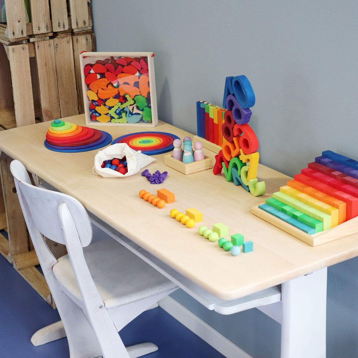 Bunte Perlentreppe