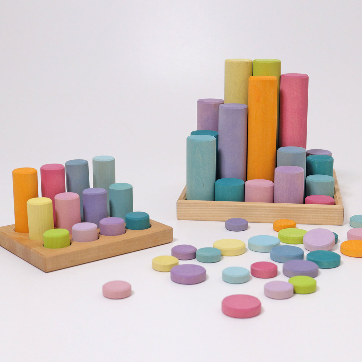 Steckspiel Kleine Walzen Pastell