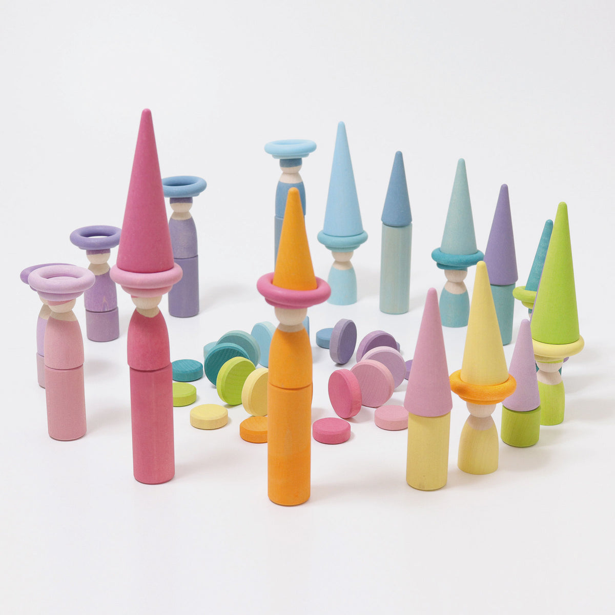 Steckspiel Kleine Walzen Pastell